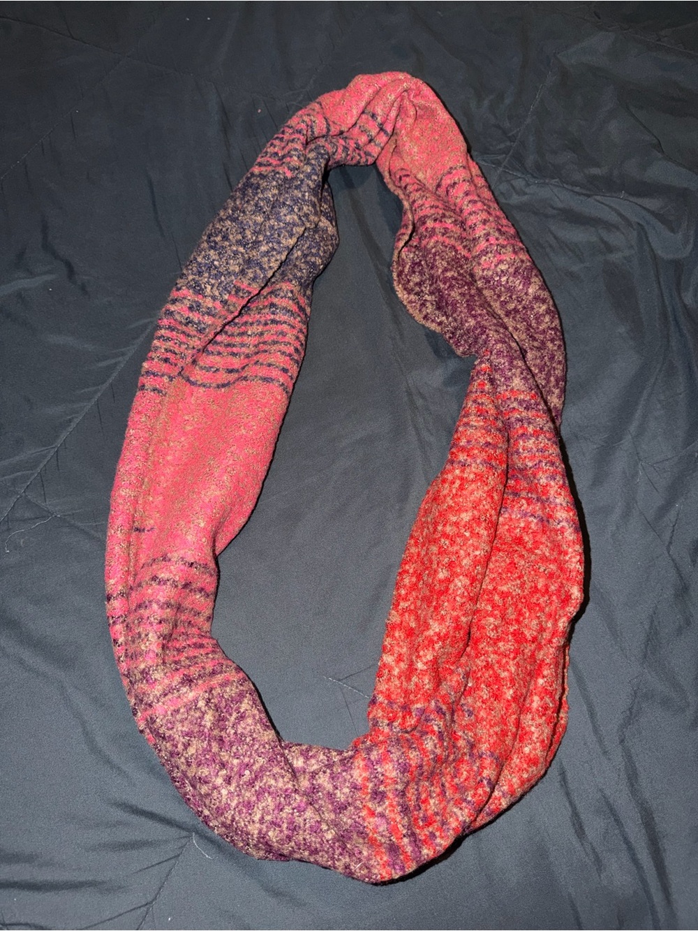 Multicolor Pink & Red Women's Infinity Scarf